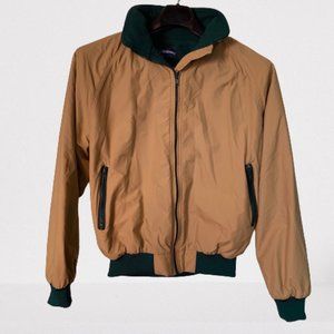 VTG HOLLOWAY men's jacket (green lining) Made in USA size LARGE/100%polyester